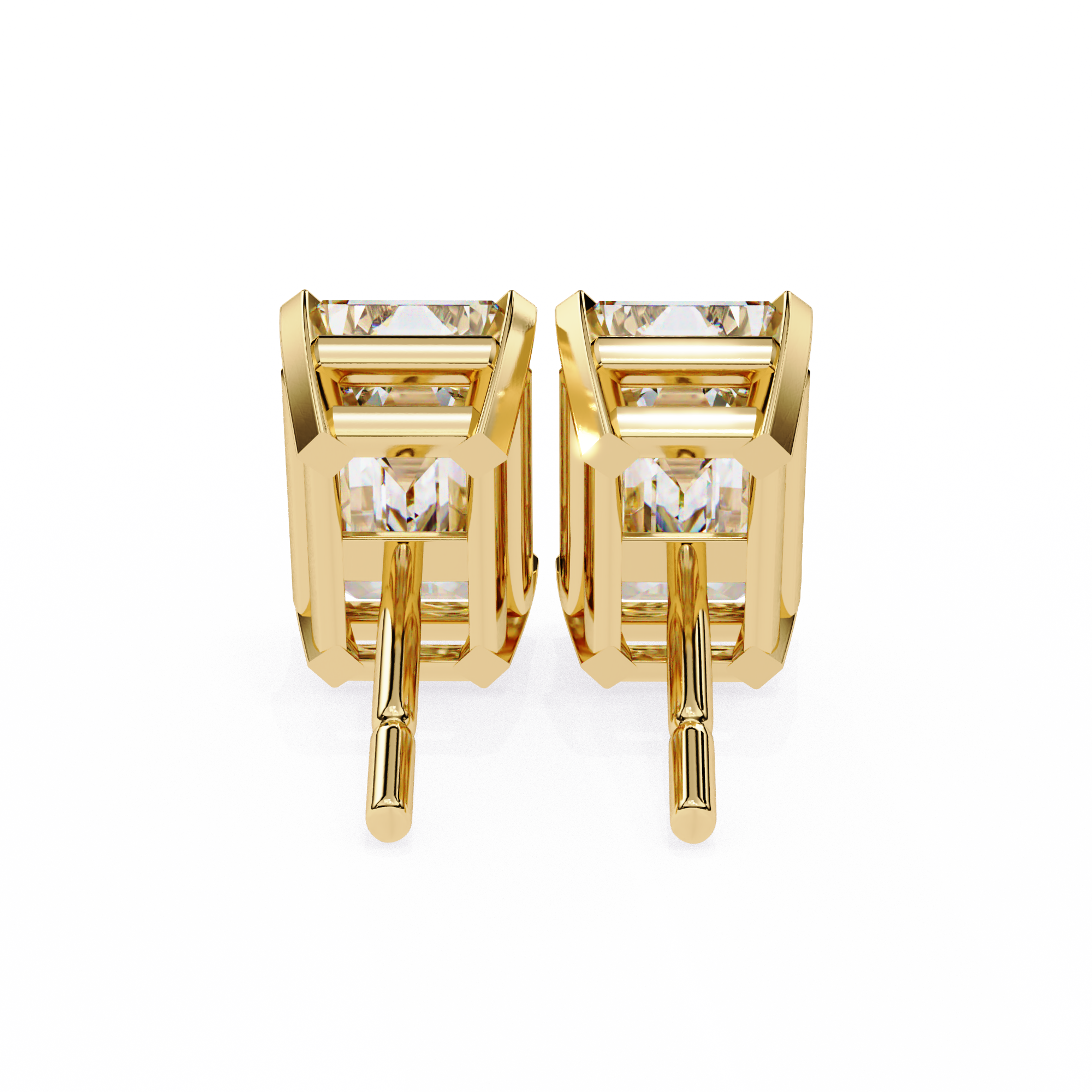 2.39ct Emerald Cut Diamond Studs | Solitairekart